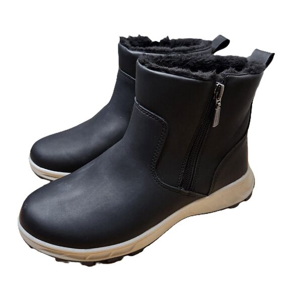 Khombu Women’s Size 7 Winter Boots – Black Faux Fur – Side Zip - Picture 1 of 9